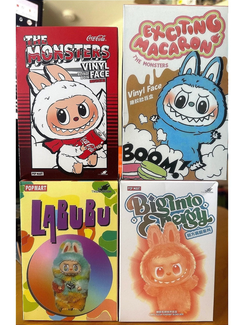 POP MART The Monsters Big Into Energy Exciting Macaron Secret Series & Coca-Cola